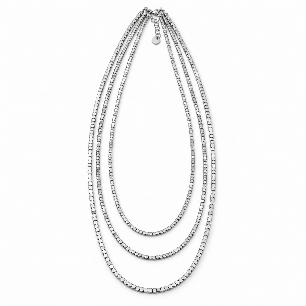 Collana Luce Trio a tre fili color argento