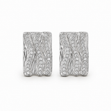 Orecchino placca strass
