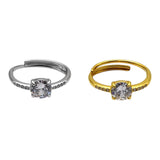 Anello solitario strass