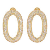 Orecchino Oval strass