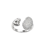 Anello duetto strass