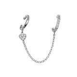 Orecchino dual cuore
