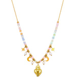 Collana perline cuore sacro