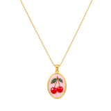 Collana ciliegia a righe