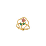 Anello fiore prezioso