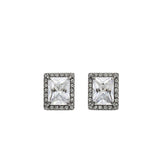 Orecchino quadro strass