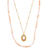 Collana doppio filo cameo