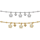 Bracciale fiorellini e cuore