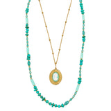 Collana doppio filo cameo