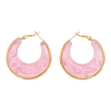 Orecchino cerchio rosa