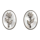 Orecchino fiore white
