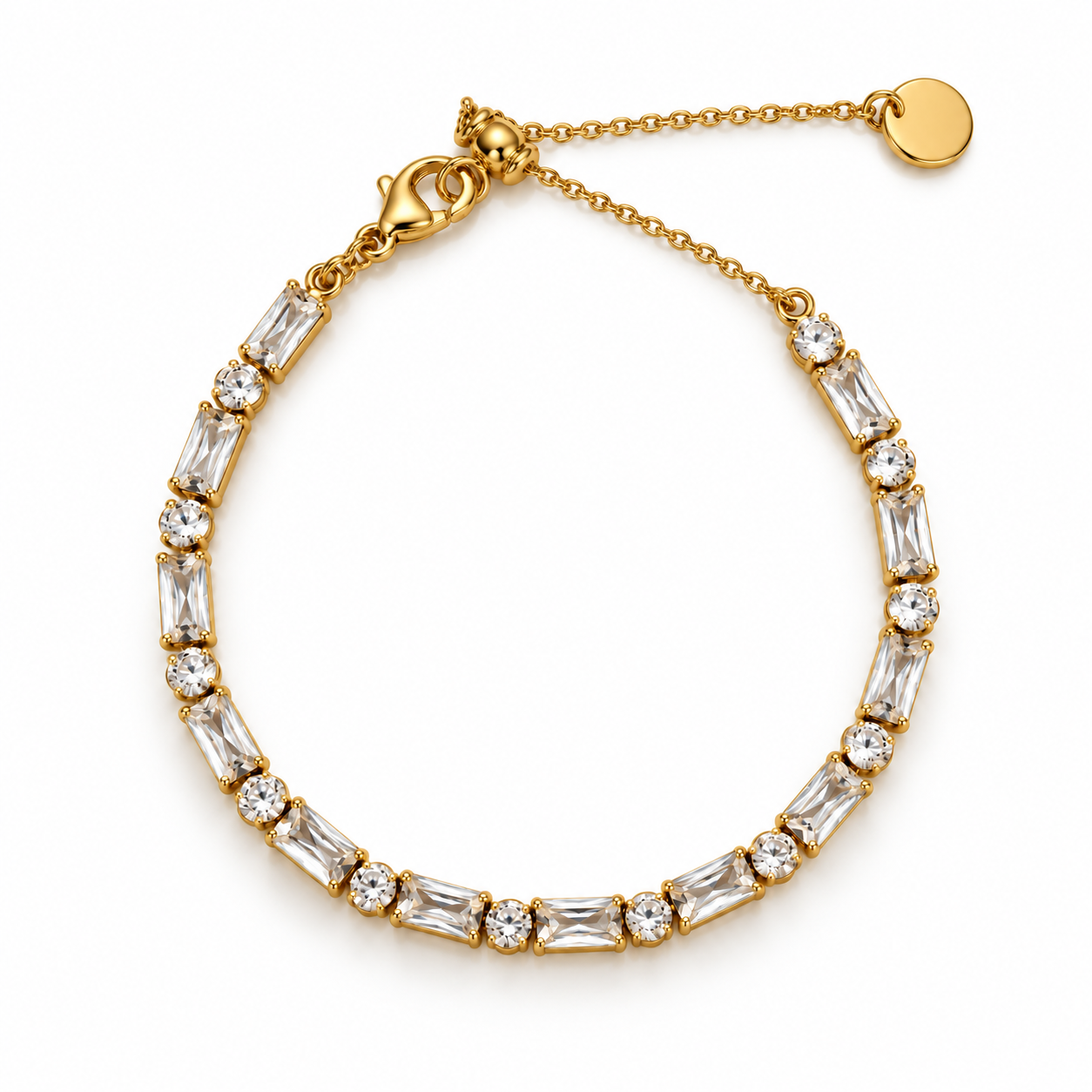 Bracciale Elettra con elementi luminosi, versione gold