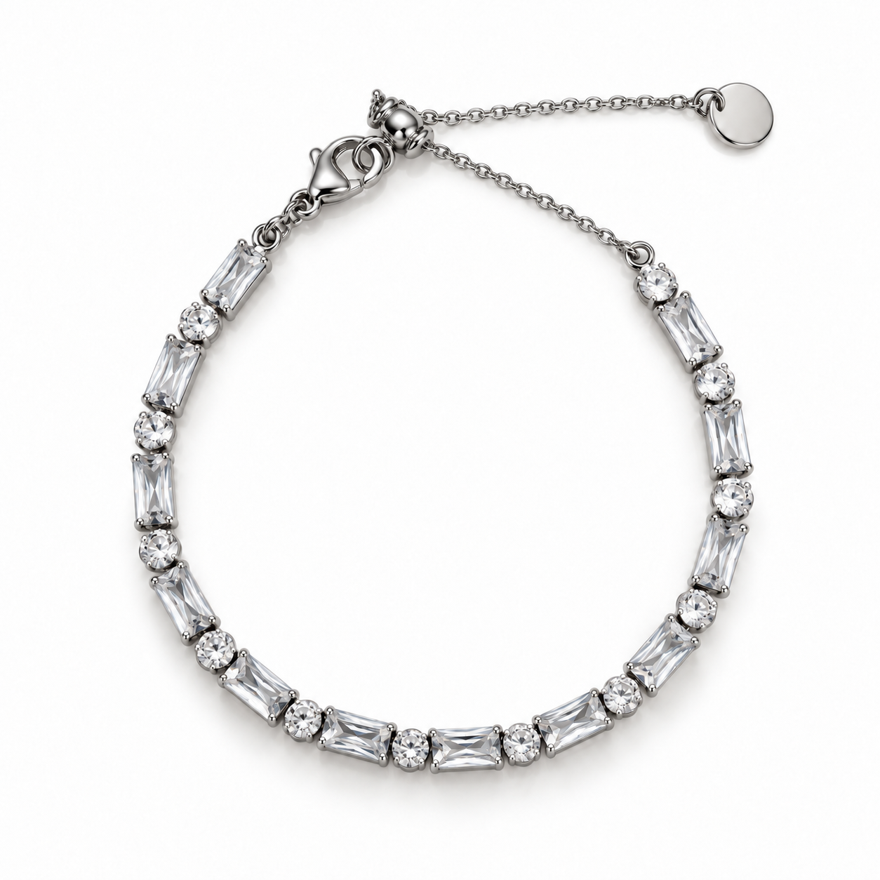 Bracciale Elettra con elementi luminosi, versione silver