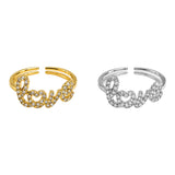 Anello love strass