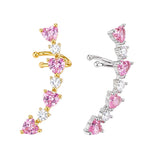 Ear cuff cuori rosa