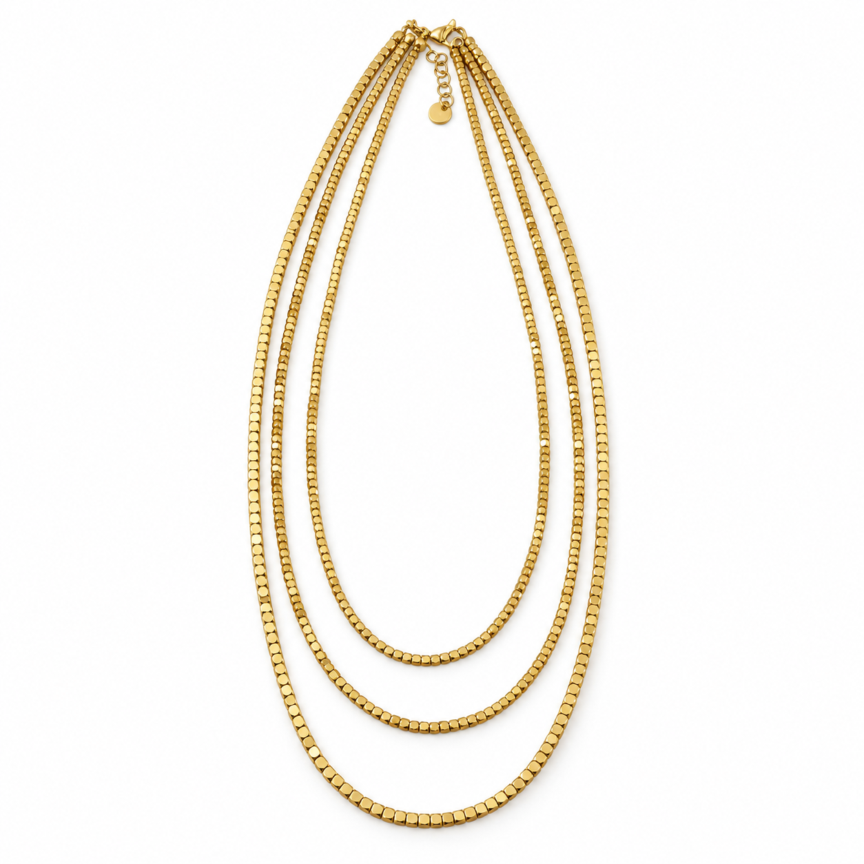 Collana Luce Trio a tre fili color oro