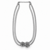 Collana doppia rosa