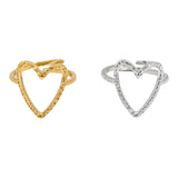 Anello cuore traforato liscio