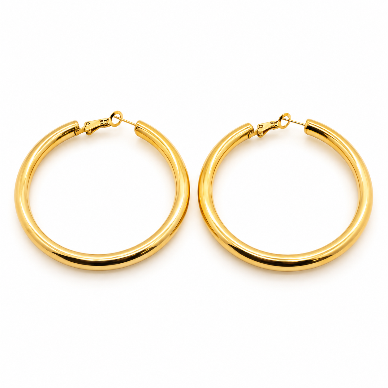 Cerchio Doppio 60 mm, coppia di cerchi lucidi versione gold