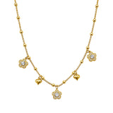 Collana fiorellini e cuore