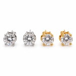 Orecchino Diamante a punto luce con griffe, coppia silver e coppia gold