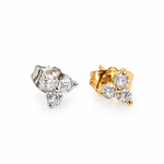 Lobo 3strass con tre strass a trifoglio, versione silver e versione gold