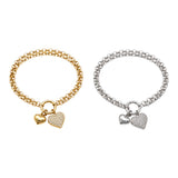 Bracciale malia doppio cuore