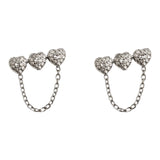 Orecchino cuori glitter