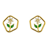 Orecchino fiore prezioso