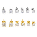Set orecchino vivo quadrato