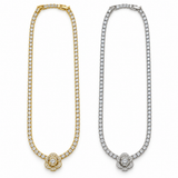 Collana tennis fiore