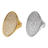 Anello scudo strass