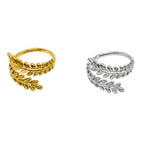 Anello doppia foglia