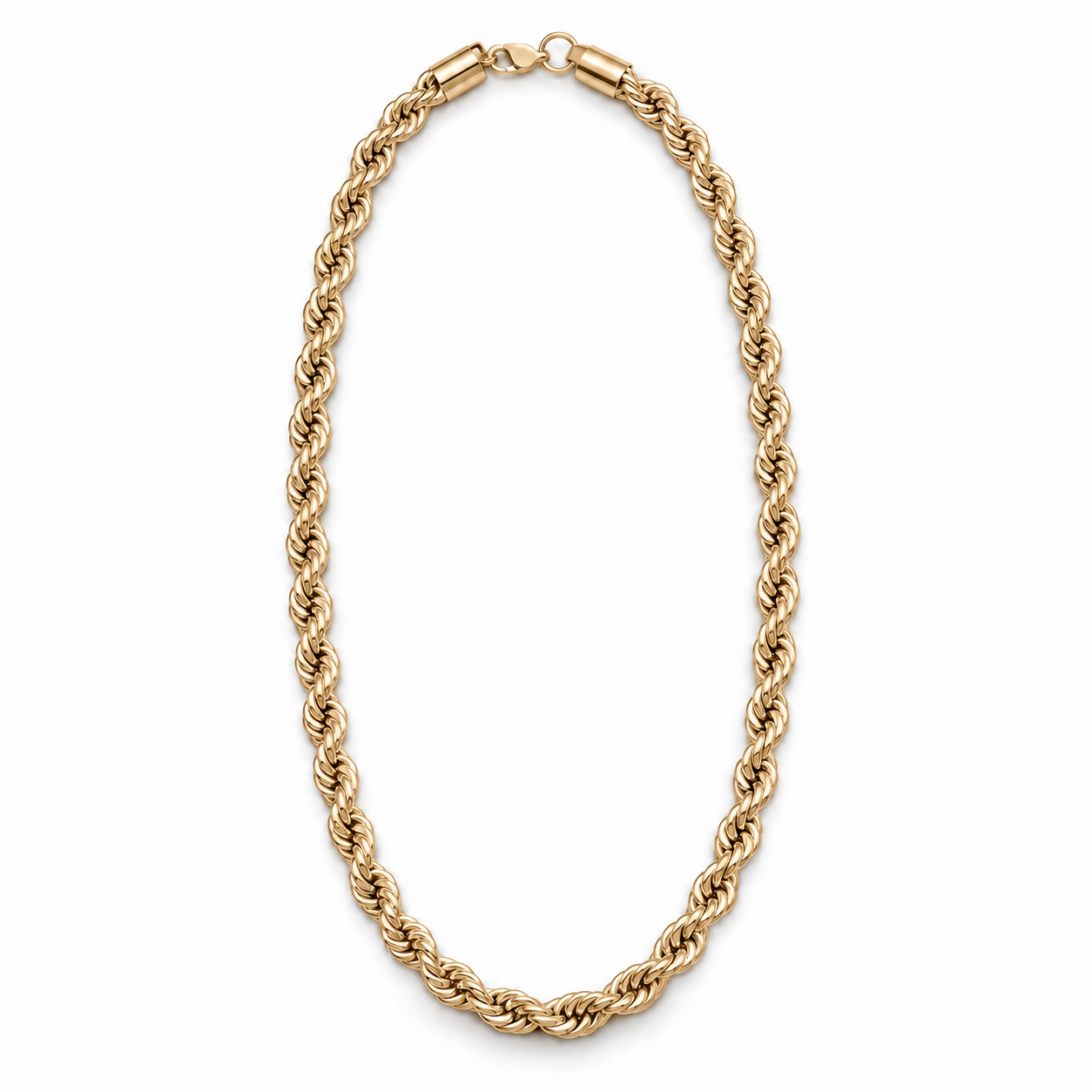 Collana Corda a maglia intrecciata, versione gold