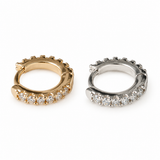 Mini Hoop, piccolo cerchio con fila di strass, versioni oro e argento