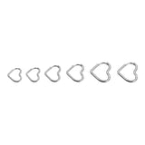 Set orecchino cuore liscio