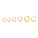 Set orecchino cuore liscio