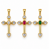 Charm croce di cuori